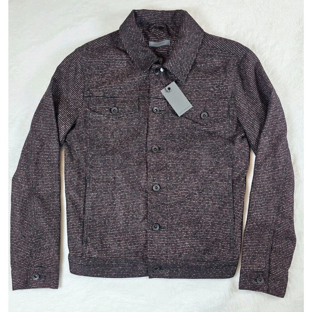 $498 NWT John Varvatos Mens Evans Trucker Jacket Coat EU46 Size Small